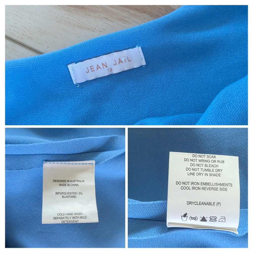 Jean Jail Willow midi one shoulder dress sky blue - Picture 5 of 11